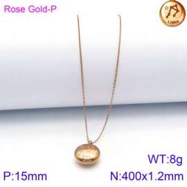 SS Rose Gold-Plating Necklace