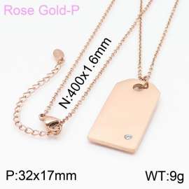 SS Rose Gold-Plating Necklace