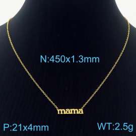 Stainless steel 450x1.3mm welding chain simple style mama jewelry for mother's day classic gold necklace