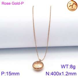 SS Rose Gold-Plating Necklace