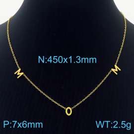 Stainless steel 450x1.3mm welding chain simple style mom jewelry for mother's day classic gold necklace