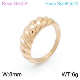 Stainless Steel Rose Gold-plating Ring