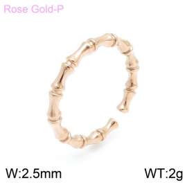 Rose Gold-plating INS Cold Wind Bone Joint Open C-shaped Bamboo Joint Ring