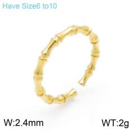 Gold-plating Ring INS Cold Wind Bone Joint Open C-shaped Bamboo Joint Ring