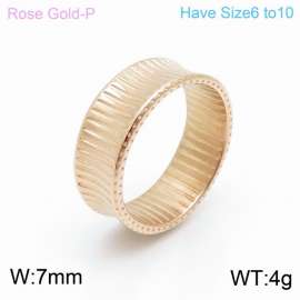 Stainless Steel Rose Gold-plating Ring