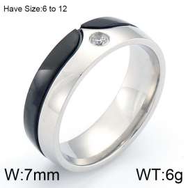 Stainless Steel Stone&Crystal Ring