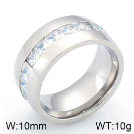 Stainless Steel Stone&Crystal Ring