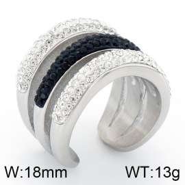 Stainless Steel Stone&Crystal Ring