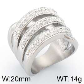 Stainless Steel Stone&Crystal Ring