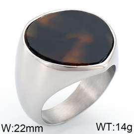 Stainless Steel Stone&Crystal Ring