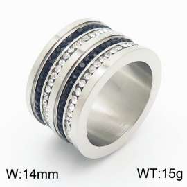 Stainless Steel Stone&Crystal Ring