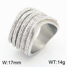 Stainless Steel Stone&Crystal Ring