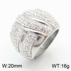 Stainless Steel Stone&Crystal Ring