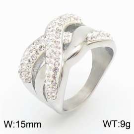 Stainless Steel Stone&Crystal Ring