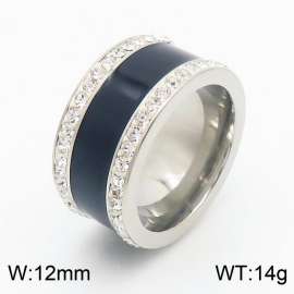 Stainless Steel Stone&Crystal Ring