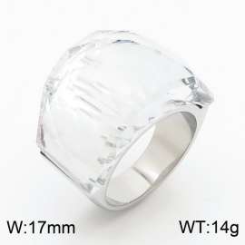 Stainless Steel Stone&Crystal Ring