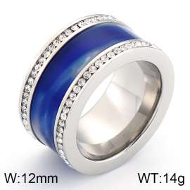 Stainless Steel Stone&Crystal Ring