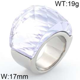 Stainless Steel Stone&Crystal Ring