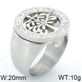 Stainless Steel Stone&Crystal Ring