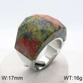 Stainless Steel Stone&Crystal Ring