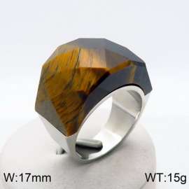 Stainless Steel Stone&Crystal Ring