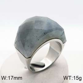 Stainless Steel Stone&Crystal Ring