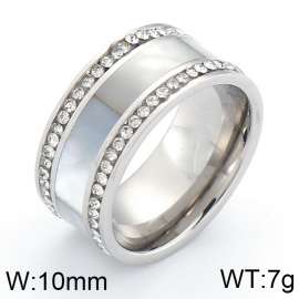 Stainless Steel Stone&Crystal Ring