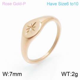 Stainless Steel Rose Gold-plating Ring