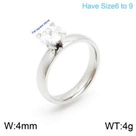 Stainless Steel Stone&Crystal Ring