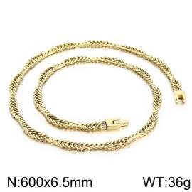 Stainless steel gold necklace