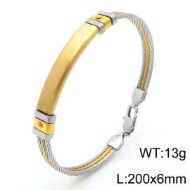 Fashion stainless steel multilayer steel wire color mixing cast bracelet