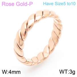 Stainless Steel Rose Gold-plating Ring