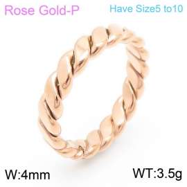 Stainless Steel Rose Gold-plating Ring