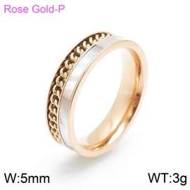 Stainless Steel Rose Gold-plating Ring