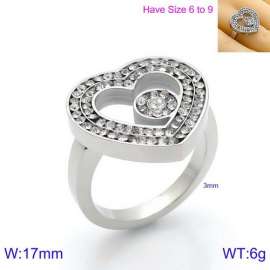 Stainless Steel Stone&Crystal Ring