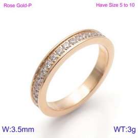 Stainless Steel Stone&Crystal Ring