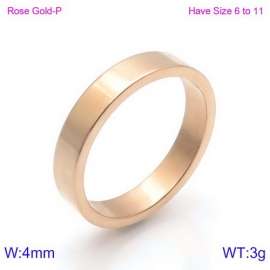 Stainless Steel Rose Gold-plating Ring