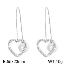 Stainless Steel Stone&Crystal Earring