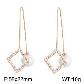 Stainless Steel Stone&Crystal Earring