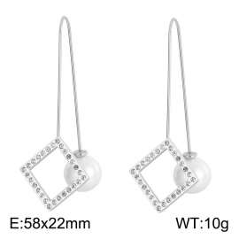 Stainless Steel Stone&Crystal Earring