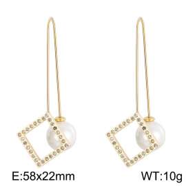 Stainless Steel Stone&Crystal Earring