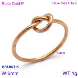 Stainless Steel Rose Gold-plating Ring