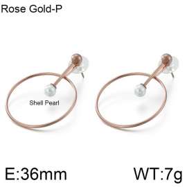 SS Rose Gold-Plating Earring