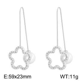 Stainless Steel Stone&Crystal Earring