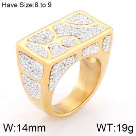 Stainless Steel Stone&Crystal Ring