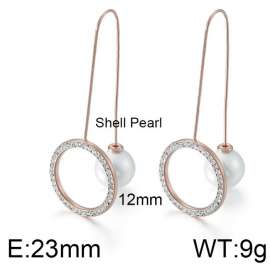 Stainless Steel Stone&Crystal Earring