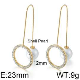 Stainless Steel Stone&Crystal Earring