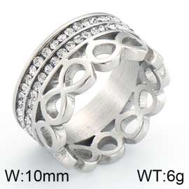 Stainless Steel Stone&Crystal Ring