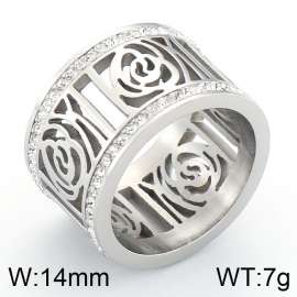 Stainless Steel Stone&Crystal Ring