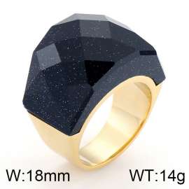 Stainless Steel Stone&Crystal Ring